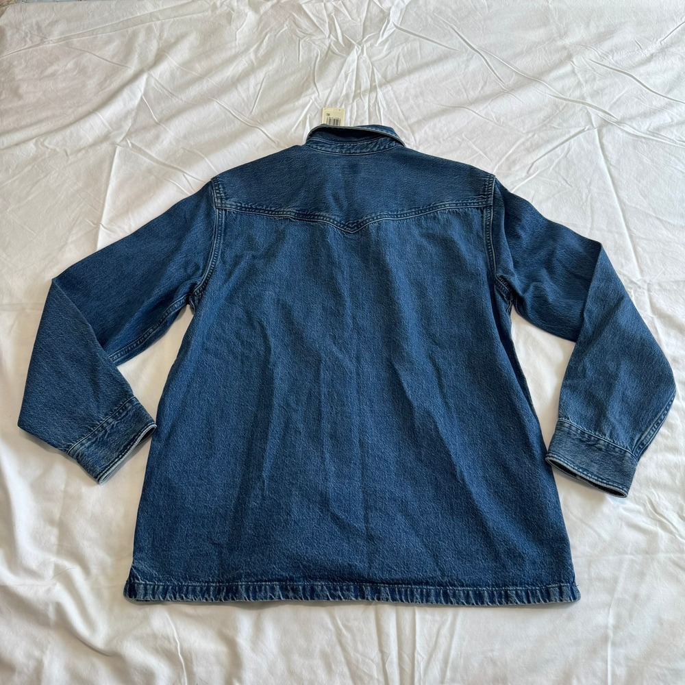 Levis Mens Denim Shirt Small Blue Long Sleeve Button Down Workwear New With Tags - Picture 13 of 13